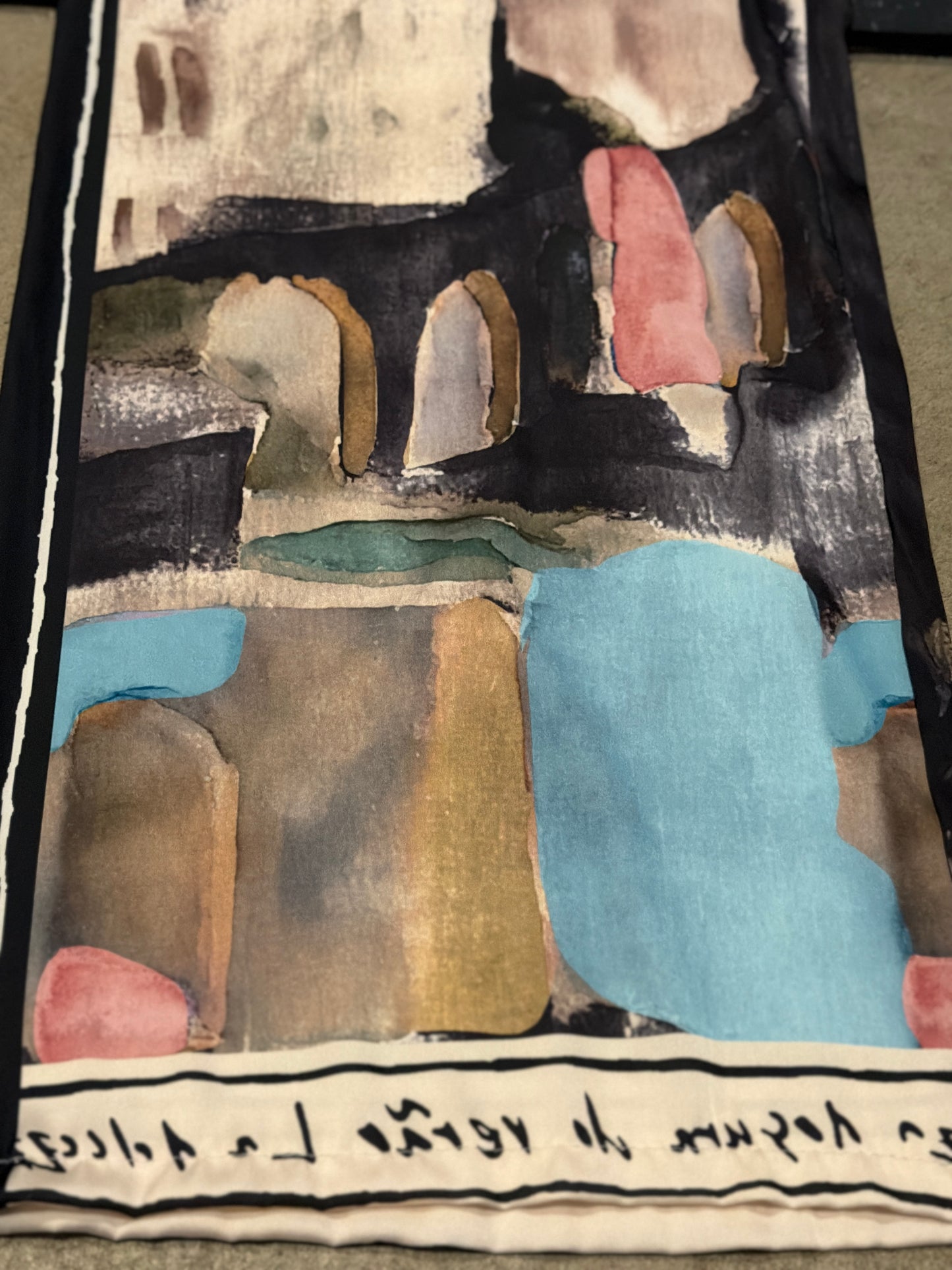 Italian Watercolour Pants-Black