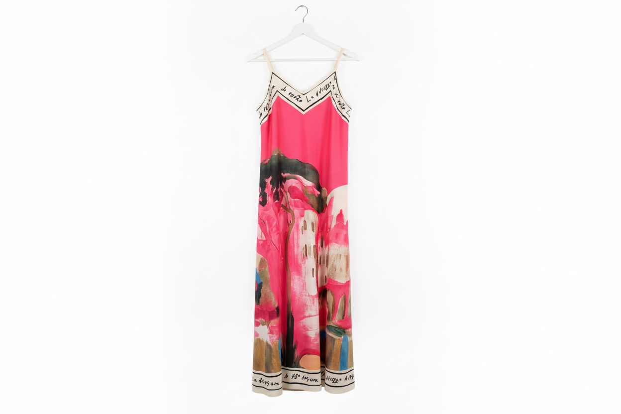 Electric Pink Maxi-Italian Polyester O/S