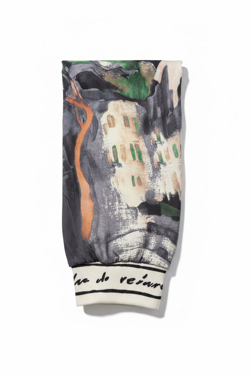 Italian Watercolour Women’s Track Suit- BLACK -Viscose/ Polyester blend, Made in Italy, O/S