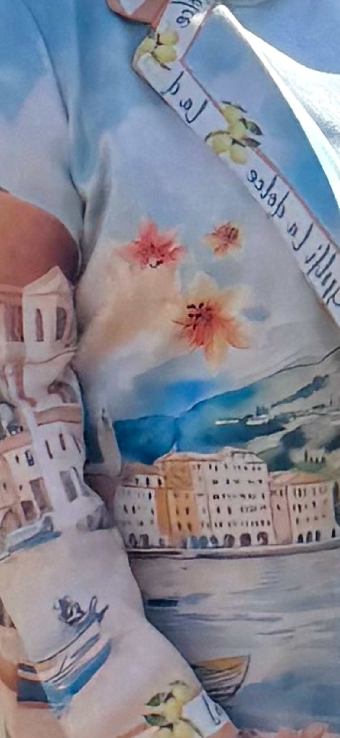 Italian Sky Lemon Suede-Feel Jacket- Light Blue