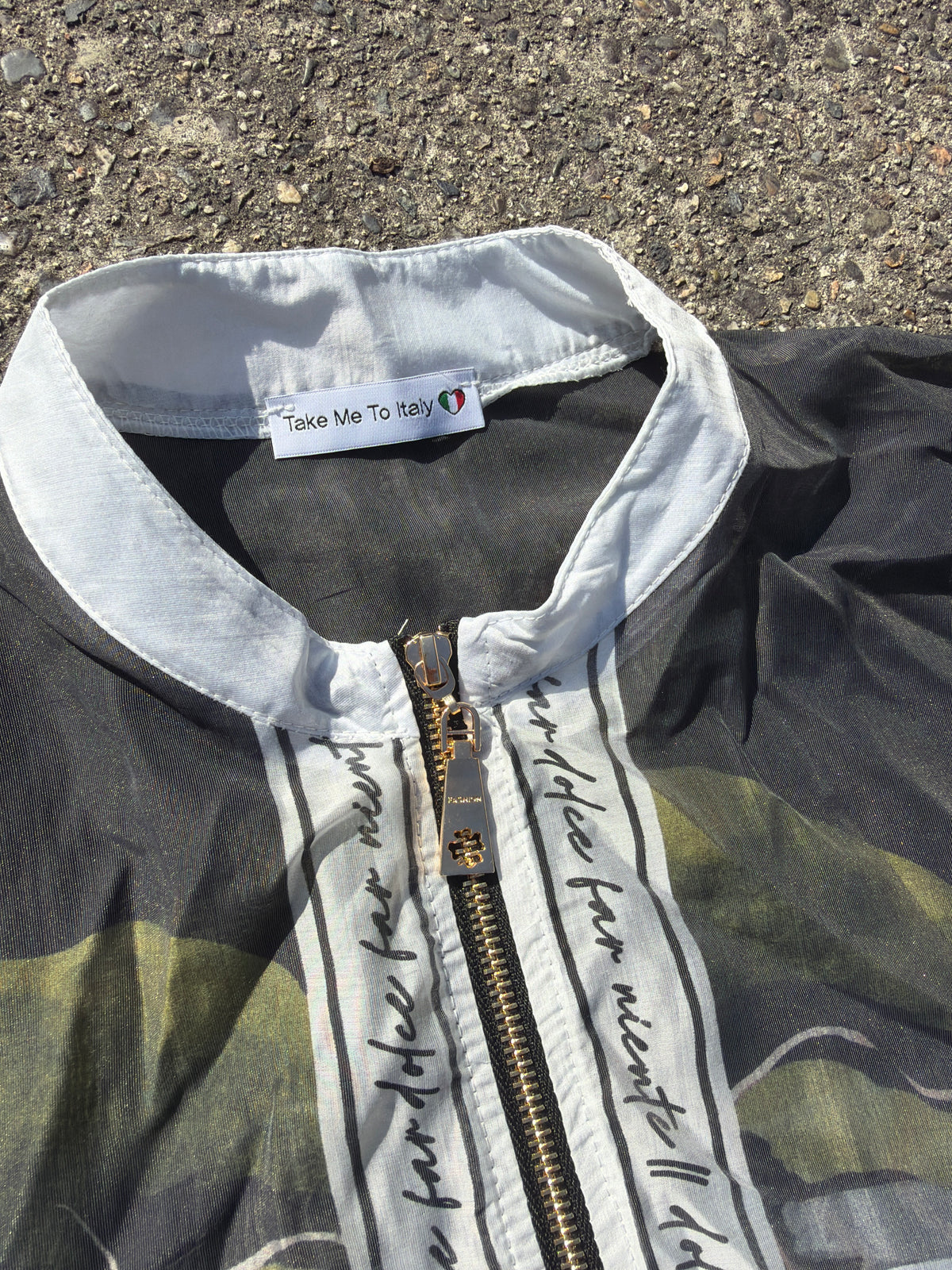 Italian Sheer Bomber Style Jacket-Black