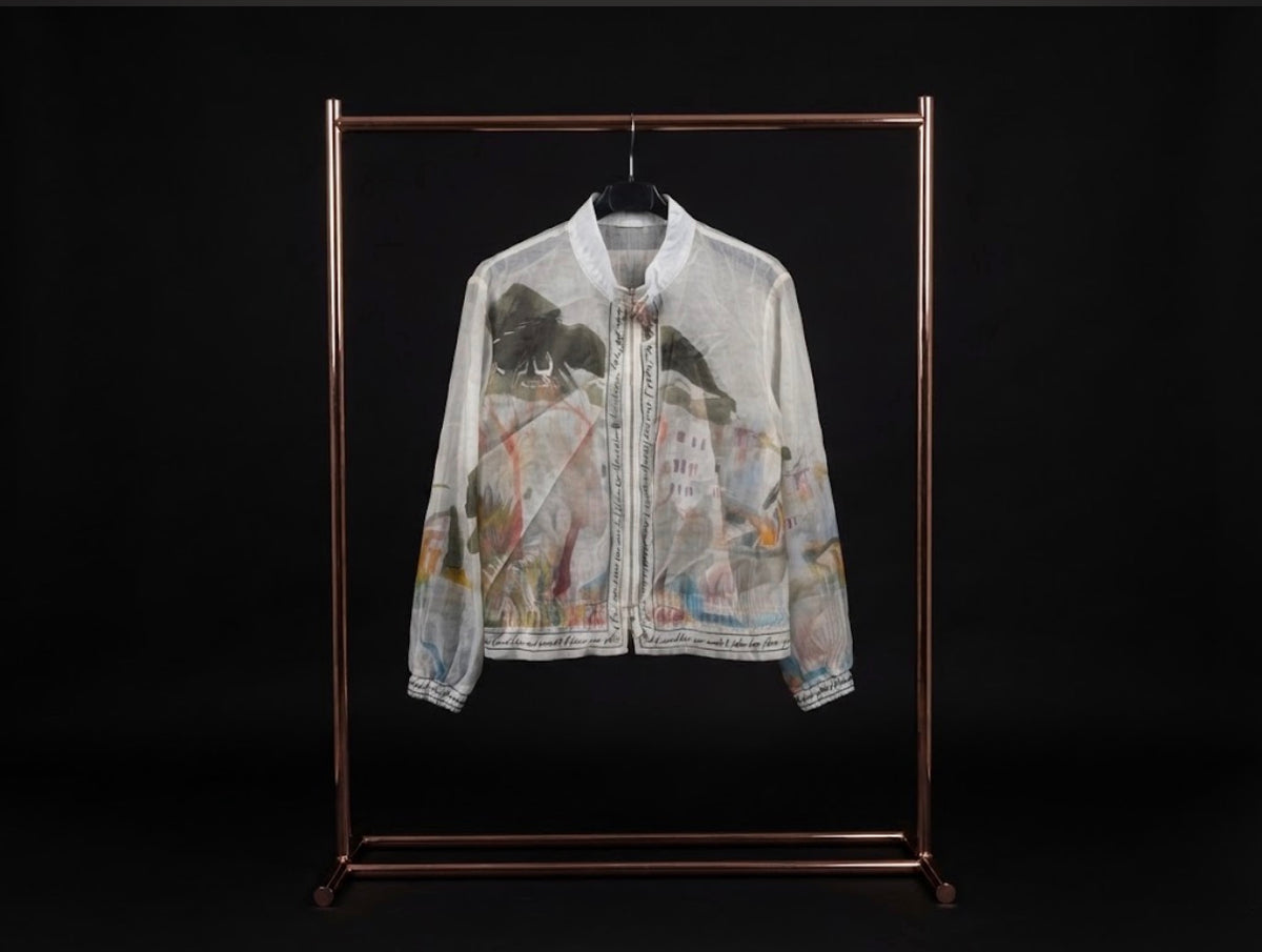 Italian  Sheer Bomber Style Jacket-White