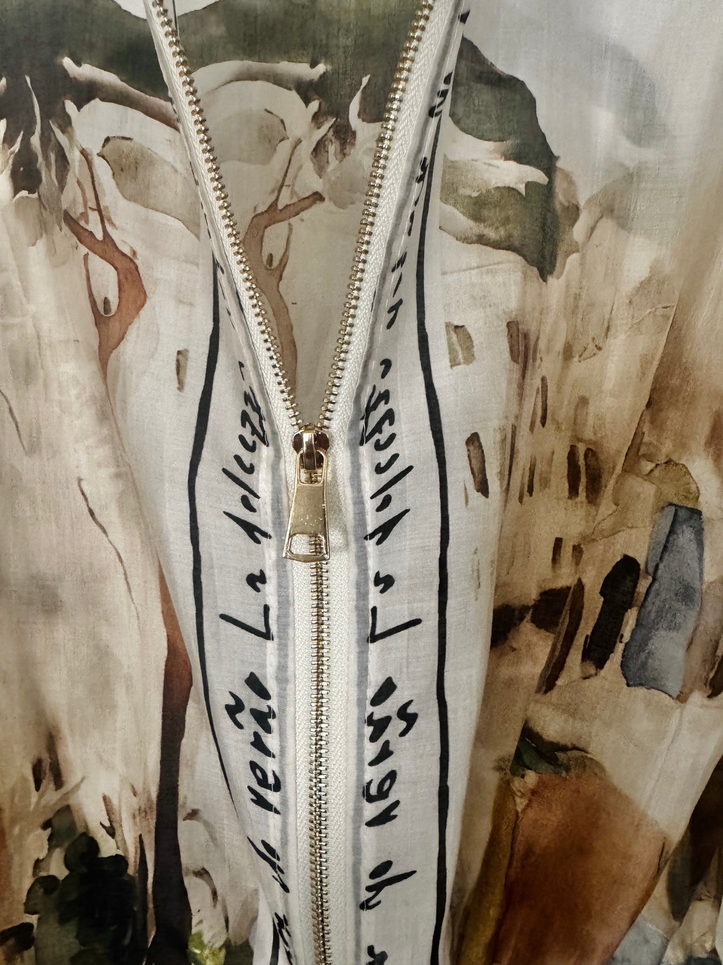 Italian Viscose Sheer Bomber Style Jacket-White