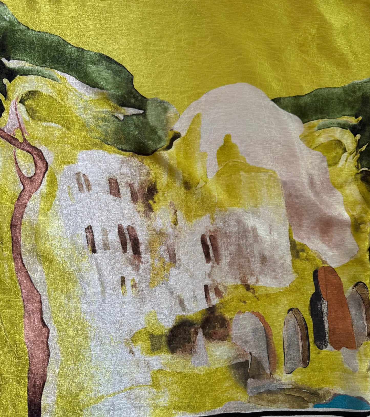 Relaxed Fit Lustrous Made in Italy Top - ELECTRIC YELLOW