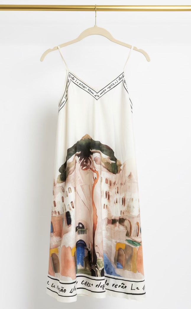 Mid Length WHITE Silk Viscose Dress, Made in Italy O/S