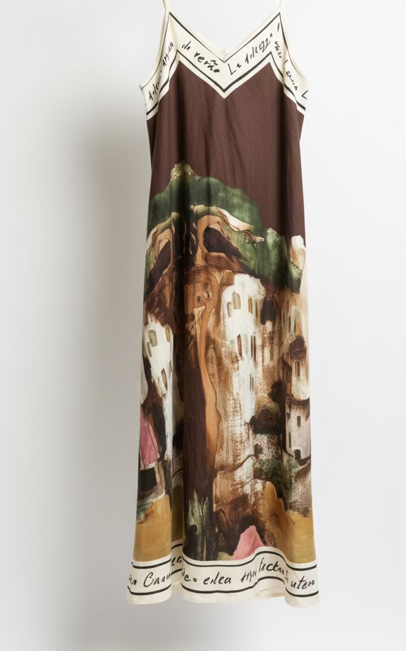 LINEN Italian Maxi Dress-Chocolate BROWN, Made in Italy, O/S