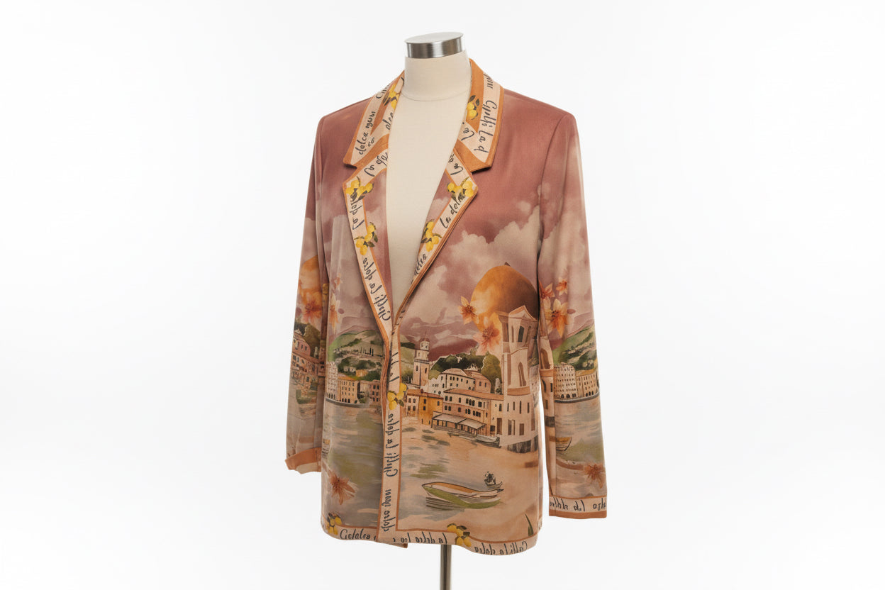 Italian Lemon Suede-Feel Jacket - pink