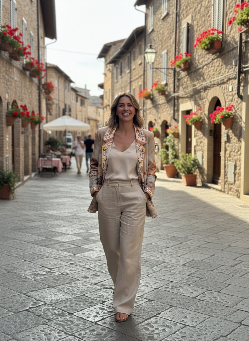 Italian Lemon Suede- Feel Jacket - Beige