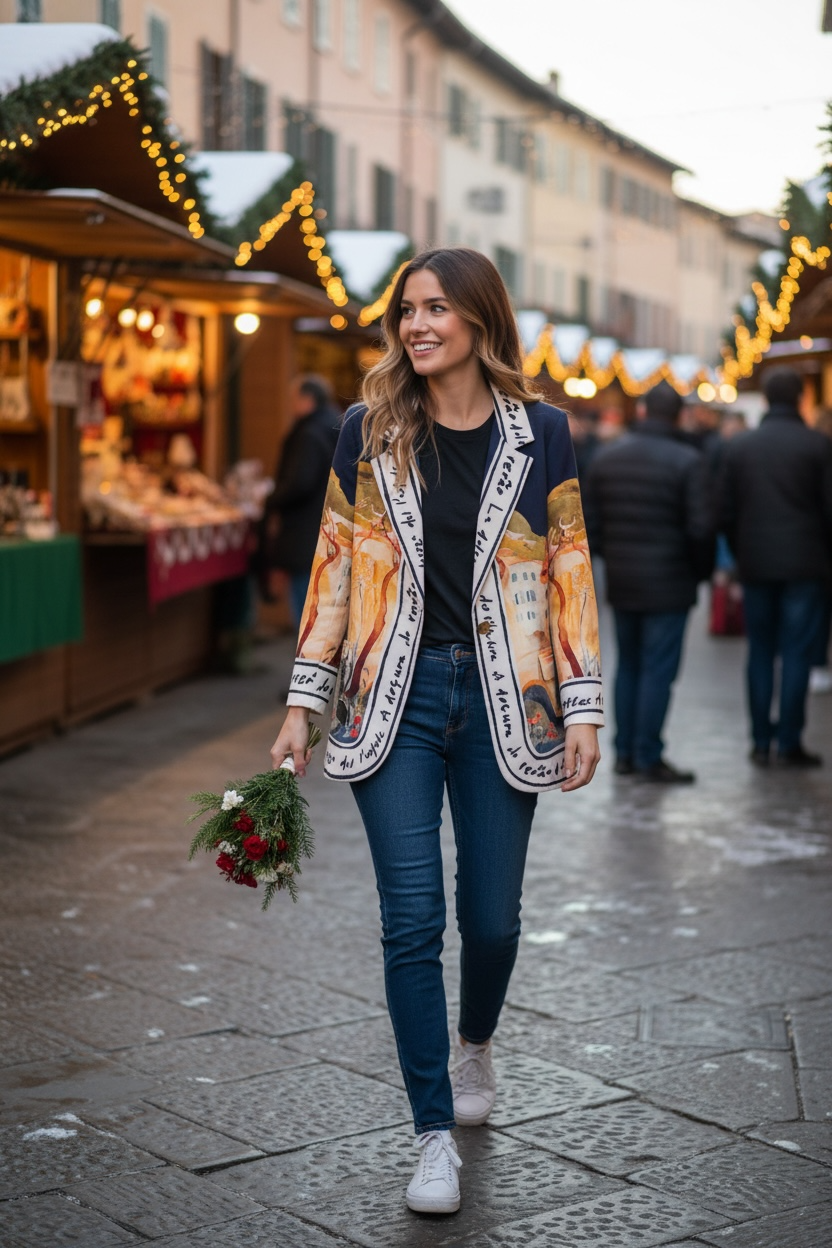 Oversized blazer - Navy