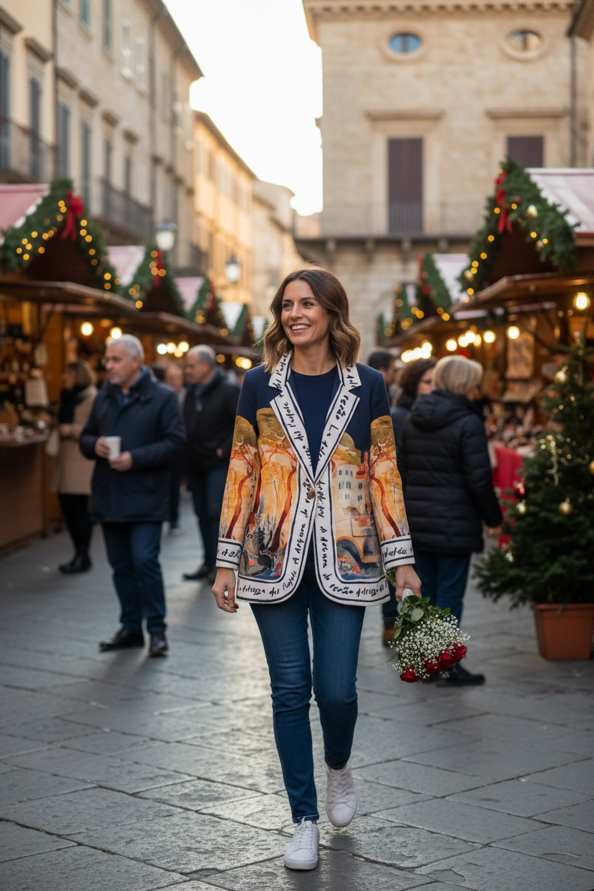 Oversized blazer - Navy